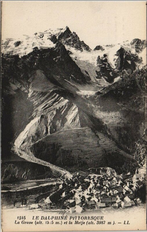 Carte postale ancienne La Grave et la Meije à La Grave
