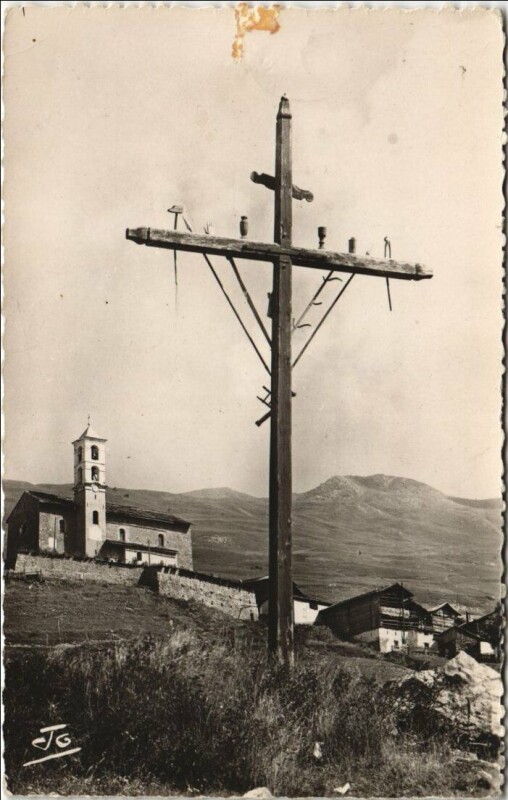 Carte postale ancienne Saint-Veran L'Eglise