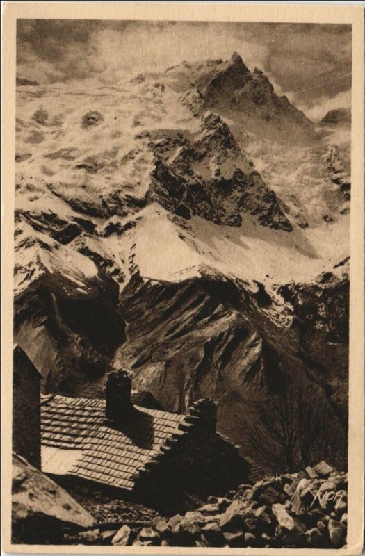 Carte postale ancienne Ventelon La Meije Vue du Village de Ventelon