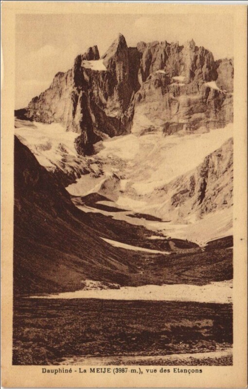 Carte postale ancienne La Meije - Vue des Etancons