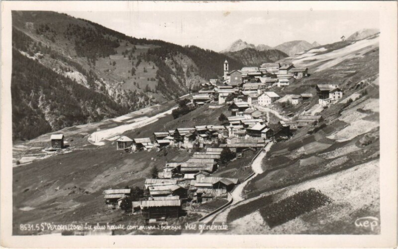 Carte postale ancienne Saint-Veran Vue Generale
