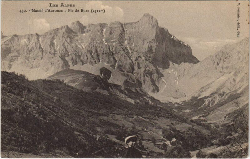 Carte postale ancienne Massif d'Aurouze - Pic de Bure