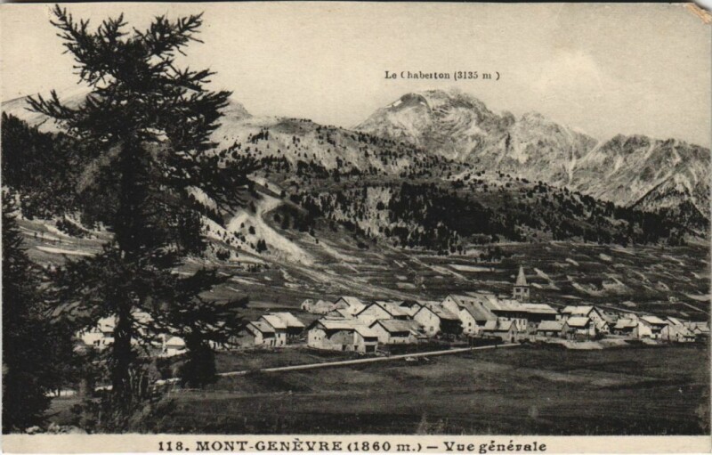 Carte postale ancienne Montgenevre Vue Generale