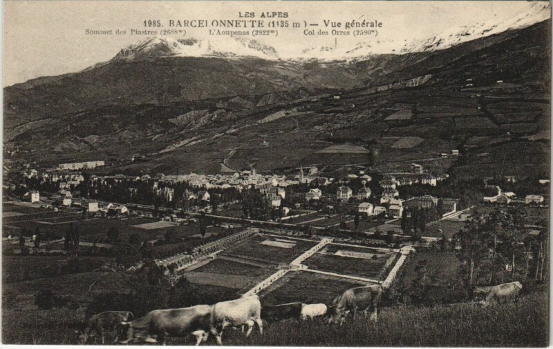 Carte postale ancienne Barcelonnette Vue Generale
