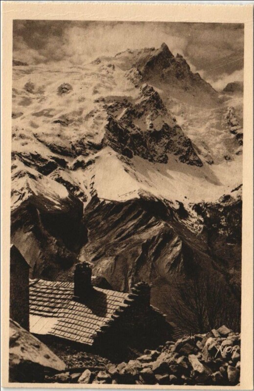 Carte postale ancienne Ventelon La Meije Vue du Village de Ventelon