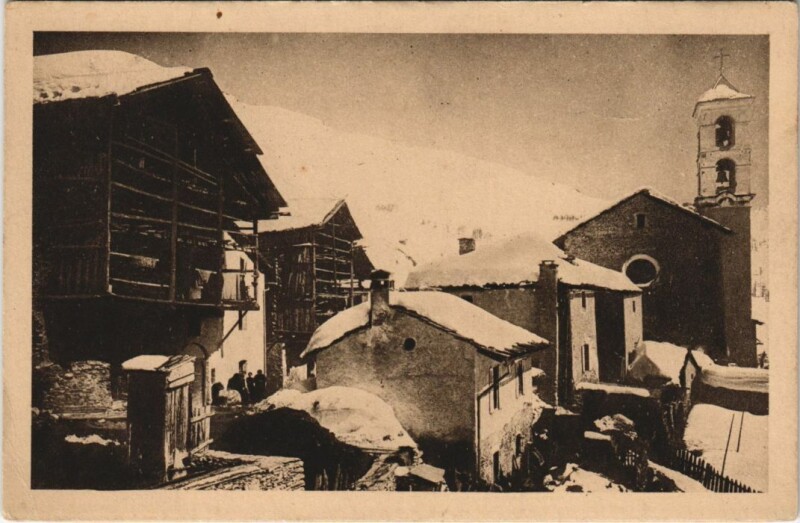 Carte postale ancienne Saint-Veran en Hiver