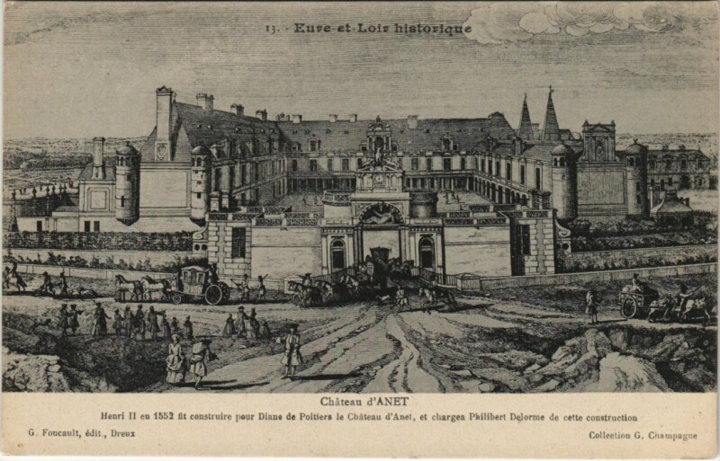 Carte postale ancienne Anet Le Chateau France