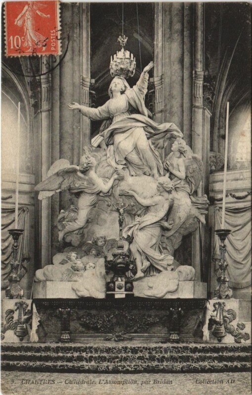 Carte postale ancienne Chartres Cathedrale Assomption par Bridan France à Chartres