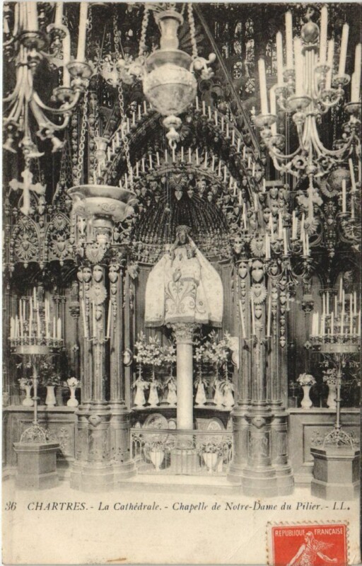 Carte postale ancienne Chartres Cathedrale Chapelle N.-D. Sous Terre France à Chartres