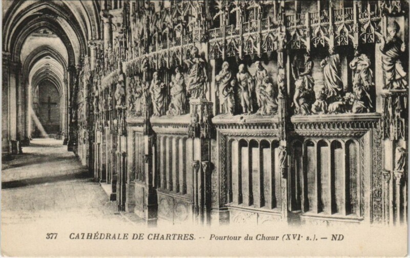 Carte postale ancienne Chartres Cathedrale Pourtour du Choeur France à Chartres