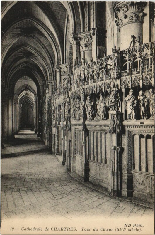 Carte postale ancienne Chartres Cathedrale Tour du Choeur France à Chartres