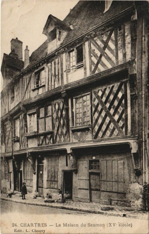 Carte postale ancienne Chartres Maison du Saumon France à Chartres