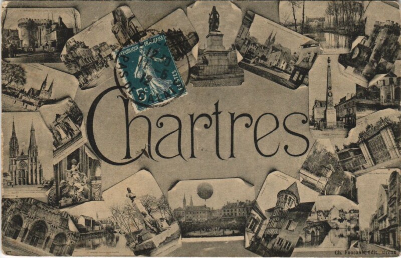 Carte postale ancienne Chartres souvenir France à Chartres