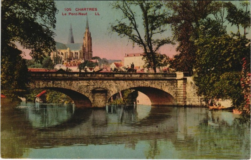 Carte postale ancienne Chartres Pont Neuf France à Chartres