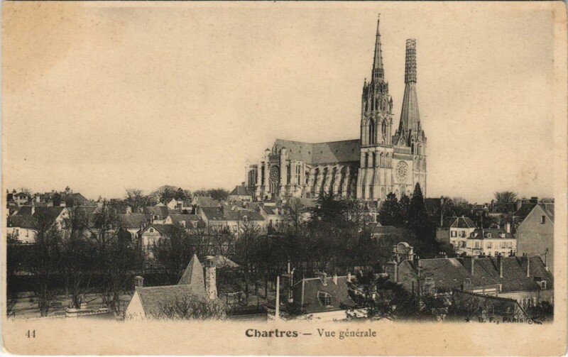 Carte postale ancienne Chartres vue generale France à Chartres