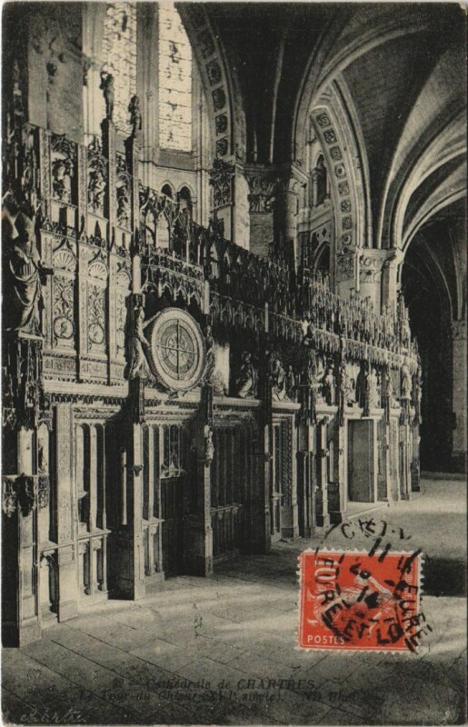 Carte postale ancienne Chartres Cathedrale Tour du Choeur France à Chartres