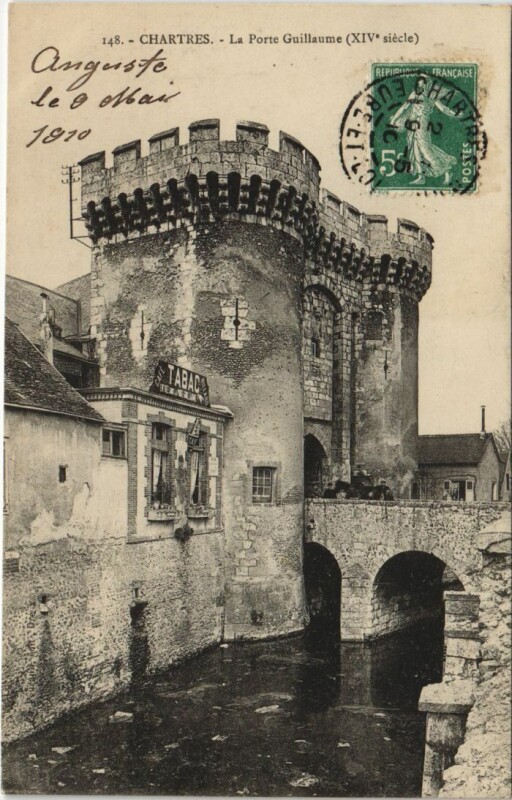 Carte postale ancienne Chartres Porte Guillaume France à Chartres