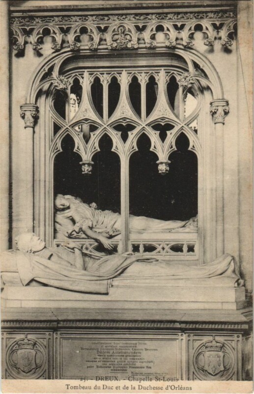 Carte postale ancienne Dreux Chapelle Saint-Louis, Tombeau du Duc France à Dreux