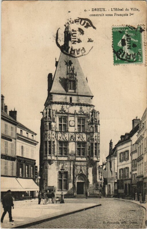 Carte postale ancienne Dreux Hotel de Ville France à Dreux