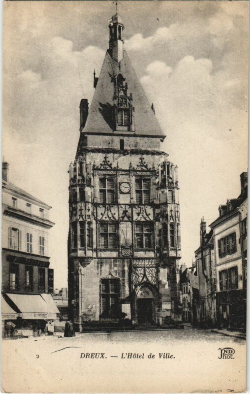 Carte postale ancienne Dreux Hotel de Ville France à Dreux