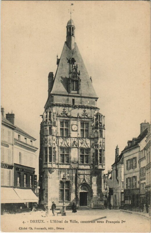 Carte postale ancienne Dreux Hotel de Ville France à Dreux