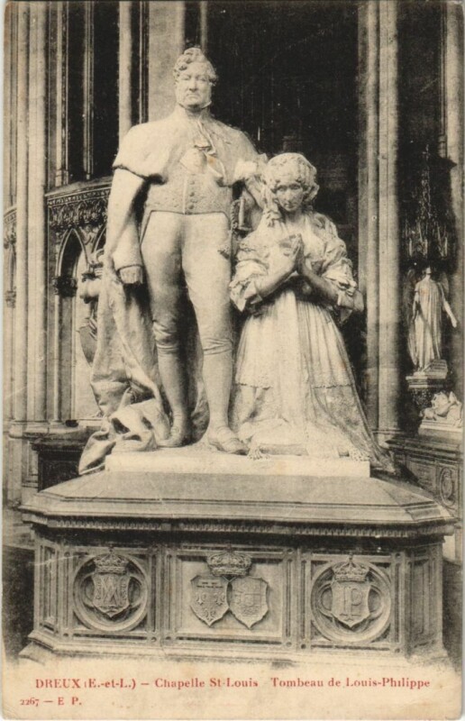 Carte postale ancienne Dreux Chapelle Saint-Louis,Tombeau de Louis Philippe France à Dreux