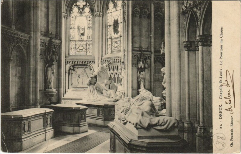 Carte postale ancienne Dreux Chapelle Saint-Louis, Pourtour du Choeur France à Dreux
