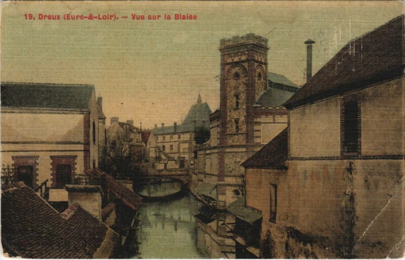 Carte postale ancienne Dreux vue sur la Blaise France à Dreux