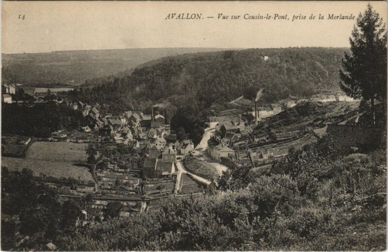 Carte postale ancienne Avallon Vue sur Cousin le Pont France à Avallon