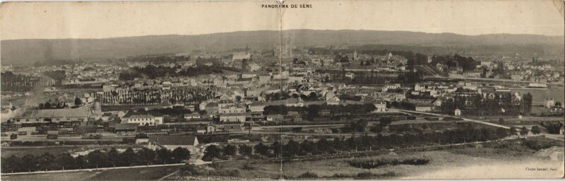 Carte postale ancienne Sens Panorama France