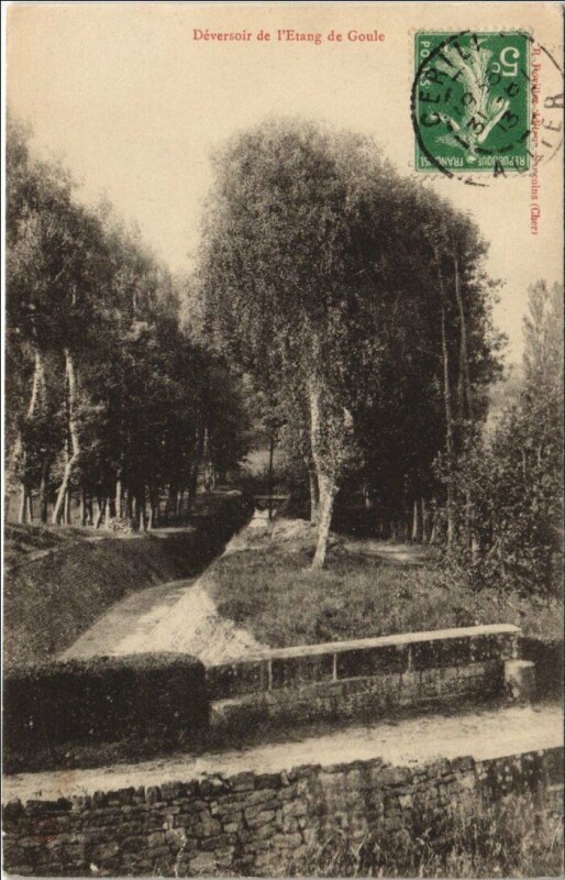 Carte postale ancienne Deversoir de l'Etang de Goule
