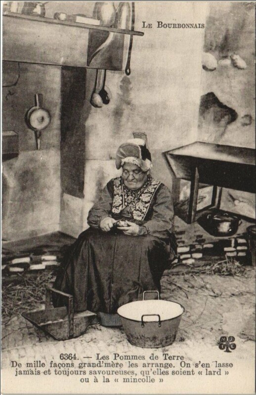 Carte postale ancienne Le Bourbonnais - Les Pommes de Terre