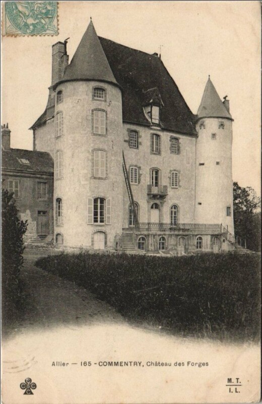 Carte postale ancienne Commentry Chateau des Forges à Commentry
