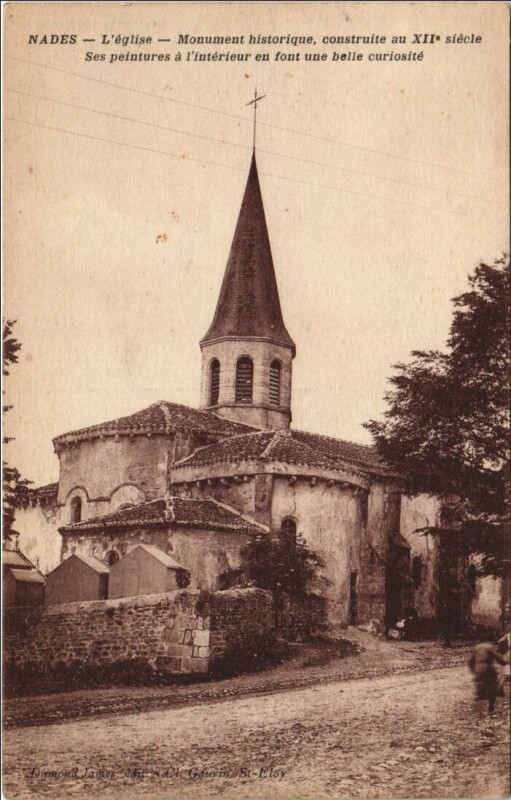 Carte postale ancienne Nades L'Eglise à Nades