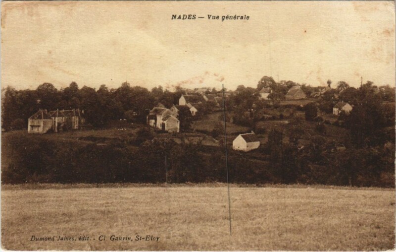 Carte postale ancienne Nades Vue Generale à Nades