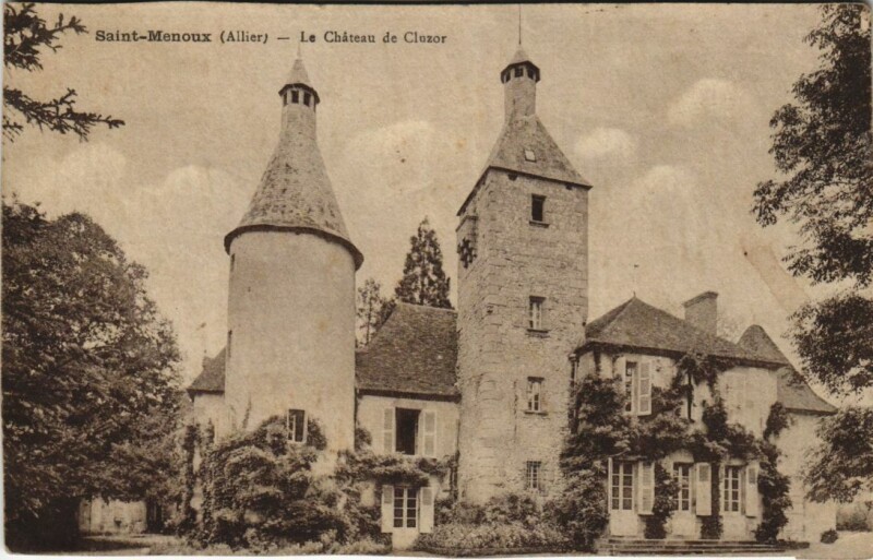 Carte postale ancienne Saint-Menoux Le Chateau de Cluzor à Saint-Menoux