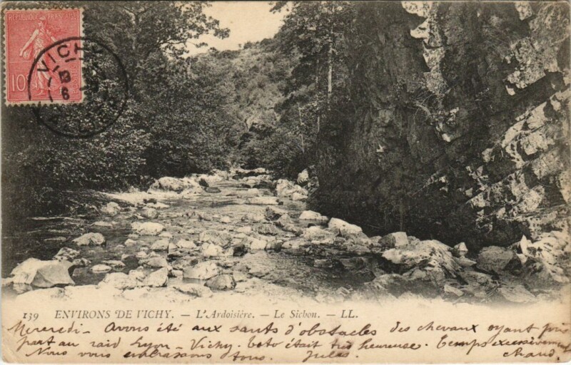 Carte postale ancienne Vichy Environs - L'Ardoisiere - Le Sichon à Vichy