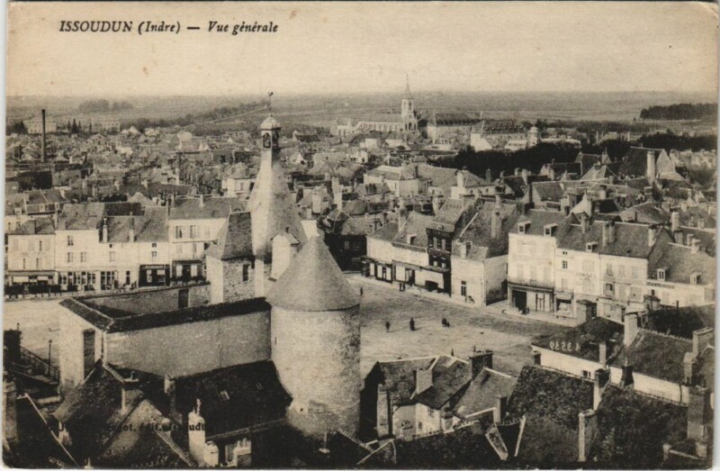 Carte postale ancienne Issoudun Vue Generale France à Issoudun