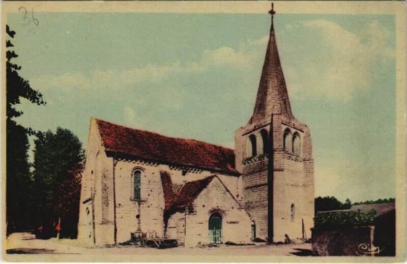 Carte postale ancienne Ecueille La Vieille Eglise France