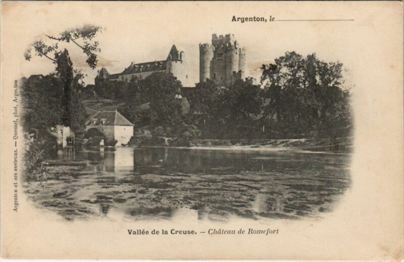Carte postale ancienne Vallee de la Creuse Chateau de Romefort France