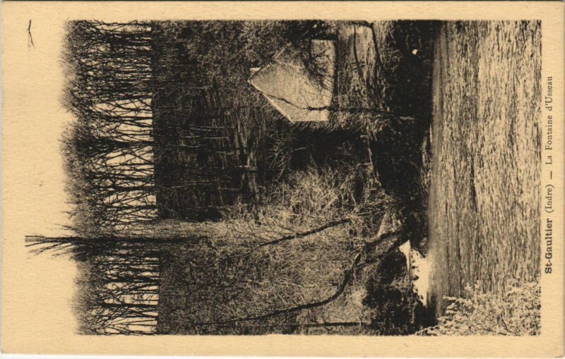 Carte postale ancienne St.Gaultier La Fontaine d'Usseau France