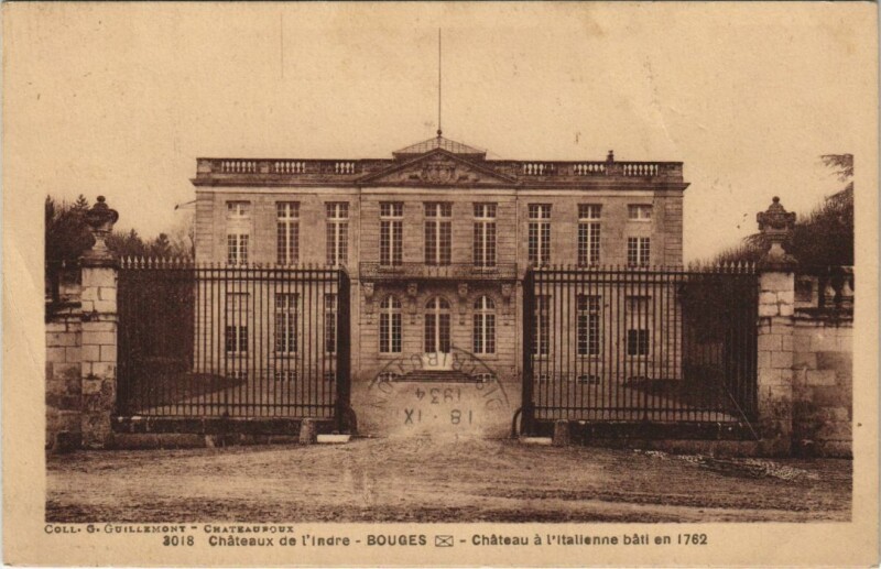 Carte postale ancienne Bouges Chateau France