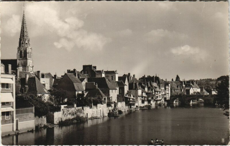 Carte postale ancienne Argenton s Creuse Vue prise du Pont-Neuf France