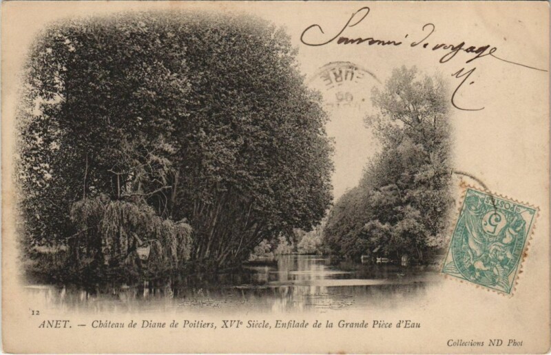 Carte postale ancienne Anet Chateau de Diane de Poitiers