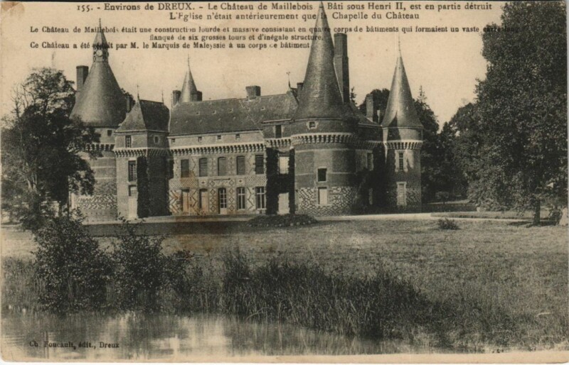Carte postale ancienne Maillebois Le Chateau de Maillebois - Environs de Dreux à Dreux