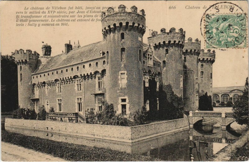 Carte postale ancienne Villebon Le Chateau de Villebon à Villebon