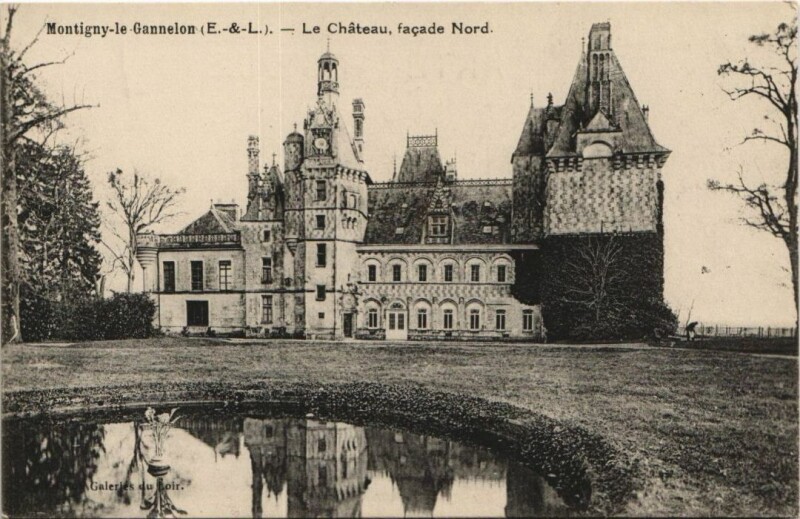 Carte postale ancienne Montigny-le-Gannelon Le Chateau - Facade Nord