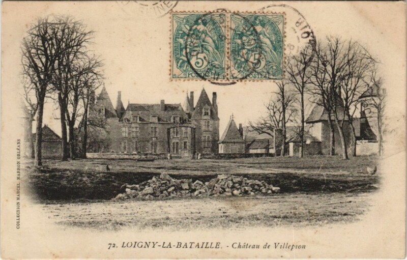 Carte postale ancienne Loigny-la-Bataille Chateau de Villepion à Loigny-la-Bataille
