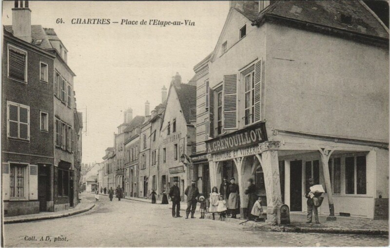 Carte postale ancienne Chartres Place de l'Etape-au-Vin à Chartres