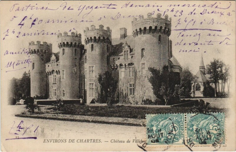 Carte postale ancienne Villebon Chateau de Villebon à Villebon